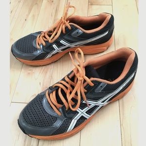 ASICS Gel Contend 3 GS Running Shoe Carbon/White/Orange, 7 M US Big Kid SNEAKER